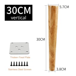 KAK 4pcs Solid Wood Furniture Leg Table Feets Wooden Cabinet Table Legs Fashion Furniture Hardware Replacement for Sofa Bed