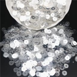 3mm 4mm 5mm 6mm Transparent Crystal Sequin Cup Flat Round PVC Loose Sequins for Diy Handmade Sewing Accessories 10g
