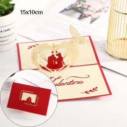 3D Pop Up Love Card Valentines Day Wedding Invitation Anniversary Greeting Cards for Couples Wife Husband Gift With Envelopes