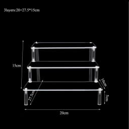 Widen10cm Acrylic Storage Jewellery Display Model Stud Makeup Figure Doll Stand Decoration Put Doll Hand Handle Trapezoidal