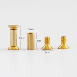 2pcs Brass Screw Rivet Knife Handle Lock DIY Knife Material Plate Fastening Flat Hex Head Screws
