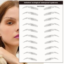6D Eyebrow Tattoo Sticker Waterproof Eyebrow Templates Tools Cosmetics Professional Makeup Eye Brow Shaper Eyebrows Sticker