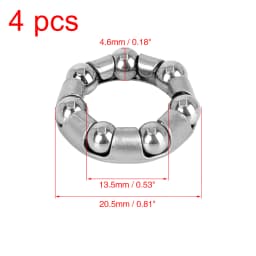 X Autohaux 4pcs/Pack Bicycle Ball Bearing Retainer Stainless Steel Bike Ball Bearings for MTB Bicycle Headset/Bottom Bracket