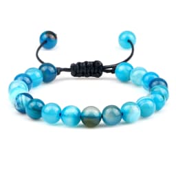 Men Energy Beads Bracelet Adjustable Natural Stone Agates Onyx Charm Bracelets Chakra Healing Women Yoga String Bangles Jewelry