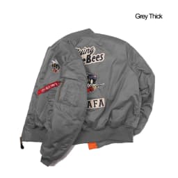 2025 USAFA WW2 Flying Bumble Bees Patch Embroidered Bomber Jacket Men Air Force Pilot Flight Winter Coat Warm Padded Outwear