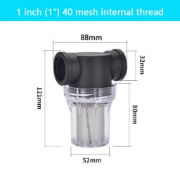 304 Stainless Steel Filter, Suitable for Garden Hoses, Irrigation Systems, and Industrial Pipelines, 1/2 3/4 1 inch