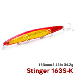 TSURINOYA 163S Ultra Long Casting Sinking Minnow Sea Fishing Lure STINGER 163mm 34.2g Seabass Tuna Saltwater Large Hard Baits
