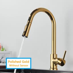 Rozin Smart Touch Kitchen Faucet Brushed Gold Pull Out Sensor Faucets Black/Nickel 360 Rotation Crane 2 Outlet Water Mixer Taps