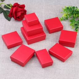Fashion Simple White Square Jewelry Packaging Box for Engagement Ring Earring Necklace Bracelet Display Valentine's Day Gift Box
