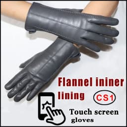 Genuine Sheepskin Gloves Women's Winter Warm Thickened Thin Touch Screen Leather Gloves Outdoor Riding High-end Fashion New 2026