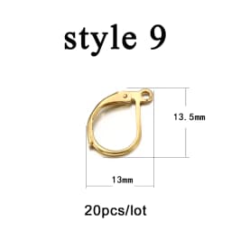 20-50pcs Gold Stainless Steel Hypoallergenic Earring Hooks Fish Earwire Earrings Clasps Earring Wires For Jewelry Maki