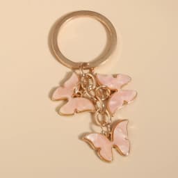 Cute Keychain Colorful Butterfly Key Ring Enamel Flying Animals Key Chains For Women Girls Handbag Accessorie Handmade Jewelry