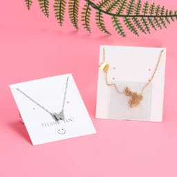 100pc Transparent Necklace Card Chain Collect Self-Stick Plastic Bags For Packaging Small Businesses Gift Jewelry Holder Display