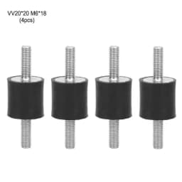4pcs M6 Rubber Double Male Thread Anti Vibration Isolator Mounts Silentblock Car Boat Bobbins Rubber Mount M6 Silentblock