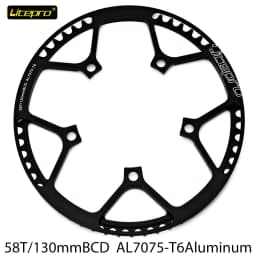 Chainring Litepro 130BCD 47/53/56/58T BMX Chainring Folding Bicycle Chainwheel Protector Bike Crankset Tooth Folding Bike Parts