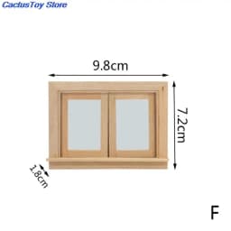 Multi Styles Dollhouse Miniature Wood External Single Door Wooden Window Frame DIY Accessories Doll House Furniture Toys