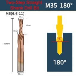 M35 Cobalt Two Stage Step Drill Bit M3-M12 Screw Counterbore Twist Countersink Drill For Stainless Drilling And Chamfering