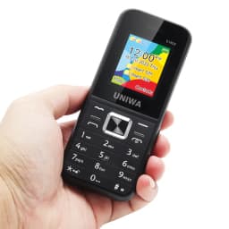 Low Price UNIWA E1802 GSM Feature Phone 1.77" Senior Elder Cellphone Push-button Dual SIM 1800mAh Wireless FM Telephone Portable
