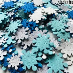 100PCS Glitter Christmas Tree Snowflake Foam stickers Xmas Crafts Activity Items Kids Room Decoration Party Favor Reward Label
