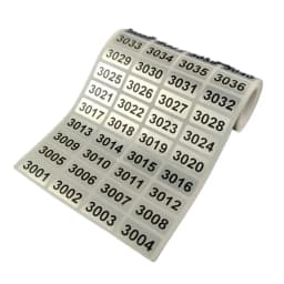 1000 Labels Consecutive Number Inventory Storage Sticker Waterproof 20mm x 10mm 001 to 10000 For Choice