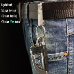 High Quality Titanium Alloy Keychain Men's Super Light Belt Waist Hanging CAR Key Chain Keyring Easy To Use Pendant Belt Buckle