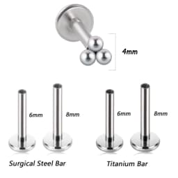 1PC G23 Titanium&Steel 16G CZ Gem Triangle Labret Lip Ring Crystal Cluster Ear Cartilage Tragus Helix Piercing Screw Fit Top 16g