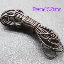 2m/Lot Brown Genuine Leather Cord 1/2/3/4/5/6/8mm Round Flat Leather Strap Rope String for DIY Bracelet Necklace Jewelry Making