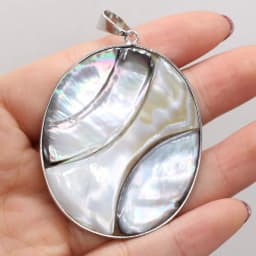 Natural Stone Shell Pendant Exquisite Round Charms For Jewelry Making Charms DIY Necklace Accessory