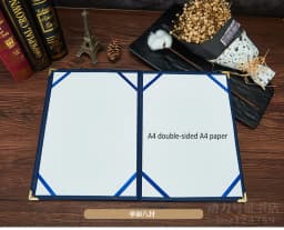 12K(2PCS)  6K 8K Hold B5 A4 A3 PU Leather Certificate Cover Award Folder
