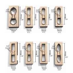 8Pcs DIY Keychain Scrapbook Embossing Wooden Die Cutting Leather Mold Art Crafts N84D