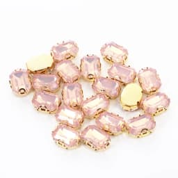 Mixed 50pcs Gold Champange Opal Rhinestones With Claw Plastic Resin Sew-on Champange Stone For Decoration Diy Shoes Accessories