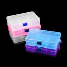 High Quality 5 Grids Plastic Storage Box Jewelry Display Beads Earring Case Organizer DIY Jewelry Accessories Storage Supplies
