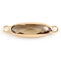 Multicolor Glass Connectors Oval Gold Color Copper Charms DIY Making Necklace Bracelets Women Jewelry Findings,22mm X 6mm,5PCs