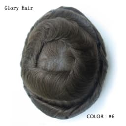 0.12-0.14mm Injected Male Hair Prosthesis Injection Thin Skin Toupee Man Wigs Human Hair Men's Capillary Prothesis For Hair Loss