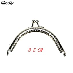 1 Piece Glossy Silver Basic Arch Metal Purse Frame Kiss Clasp Lock DIY Bag Accessories 8.5/10.5/12.5/15.5/18.5 CM