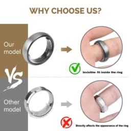 10 Pack 6 Sizes Invisible Ring Size Adjuster for Loose Rings Jewelry Guard Spacer Fitter Rings Sizer Tightener Tools