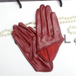 Sunscreen Gloves Women's Single Genuine Leather Half-palm Gloves Real Sheepskin Stage Show Driving gloves No Lining