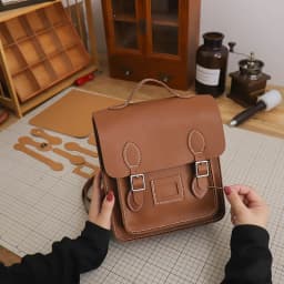 Retro Handmade Backpack Messenger Bag Hand Stitching Sew DIY Material Customized Cambridge Woven Bag Large Capacity
