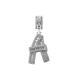 JINAO 2021 NEW Baguette Rectangular Zircon Letters Pendant High Quality Iced Out Charm AAA+CZ Necklace With 4mm Tennis Chain