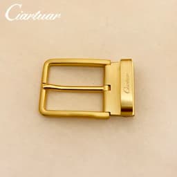 2026 new design belt high quality for men 3.4cm strap trousers first layer ciartuar sliver pin buckle