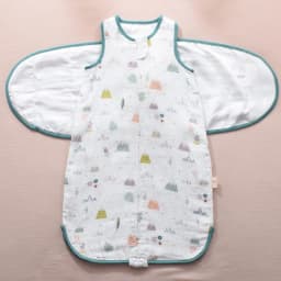 Baby Sleeping Bag Wearable Blanket Newborn Swaddle Wrap Sack Gauze Bamboo Cotton Spring 1Tog Sleep Bag Changing Diaper 0-24M