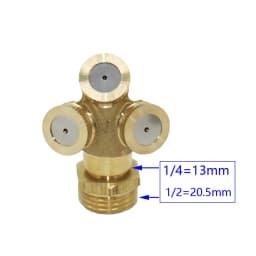 1/4" 1/2" 3/4" Brass Garden Sprayer Nozzle 1/2/3/4 Hole Garden Irrigation Water Sprinkler For Pesticide Atomizing Spray Fitting