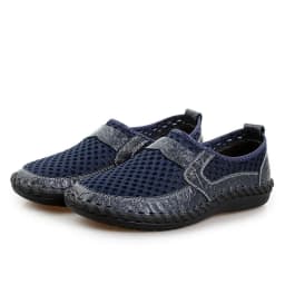 Mens Summer Breathable Mesh Shoes Big Size 46 Men Casual Leather Sneakers Male Trendy Driving Loafers Man Moccasin Boys Sneakers