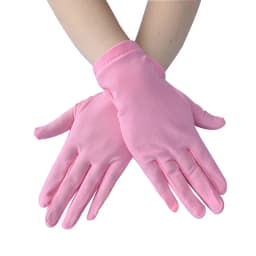 Women Milk Silk Breathable Thin Etiquette Performance Elasticity Dance Dress Retro Party Prom Decoration Cosplay Short Gloves