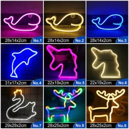 LED Neon Light Sign Strip New 189 Styles Wall Art Lamp Nightlight LOVE Heart Animal Cat Figure Model Decor Room Shop Xmas Gift