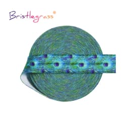 BRISTLEGRASS 2 5 10 Yard 5/8" 15mm Lace Crown Leopard Animal Print Fold Over Elastics FOE Spandex Band Tape Hair Tie Sewing Trim