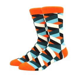 Male Tide Brand men cotton Socks Gradient Color summer Style long wedding sock Men's High Funny Happy Business Socks man sox