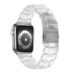 Strap for Apple Watch 6 band 44mm 40mm iWatch band 42mm 38mm Transparent Resin Belt Bracelet Apple watch series 3 4 5 se 6 band