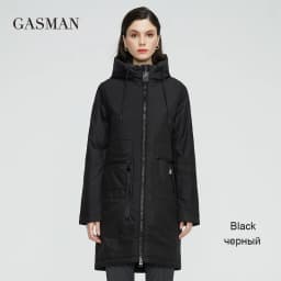 GASMAN 2022 New Women's autumn coat long Thin Cotton parka casual fashion ladies trench high quality spring jacket 81872