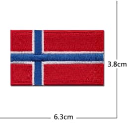 National Flag Computer Embroidery Patches Clothes Sticker Ironing Sew Applique Montenegro Northern Ireland Norway Poland Moldova